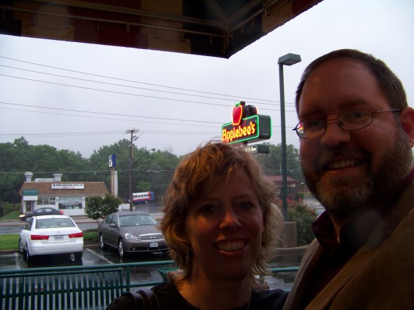 Applebee's on a rainy night